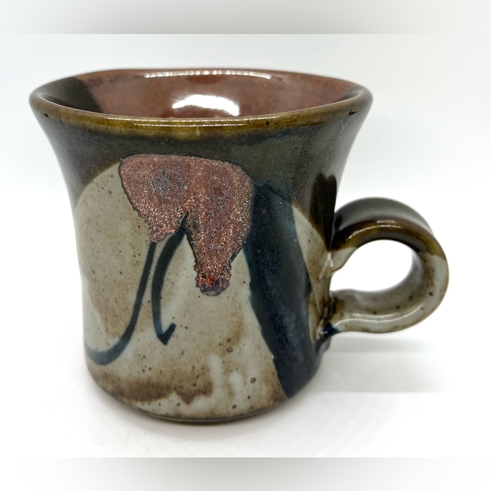 Y2K Signed John Freimarck Set of 2 Studio Pottery Mugs - Picture 2 of 16